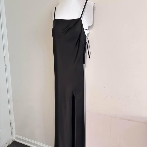revelry black bridesmaid dresses Lowndes Dress Medium line bridesmaid gown in stretch satin Suit Tuxedo Match to Revelry